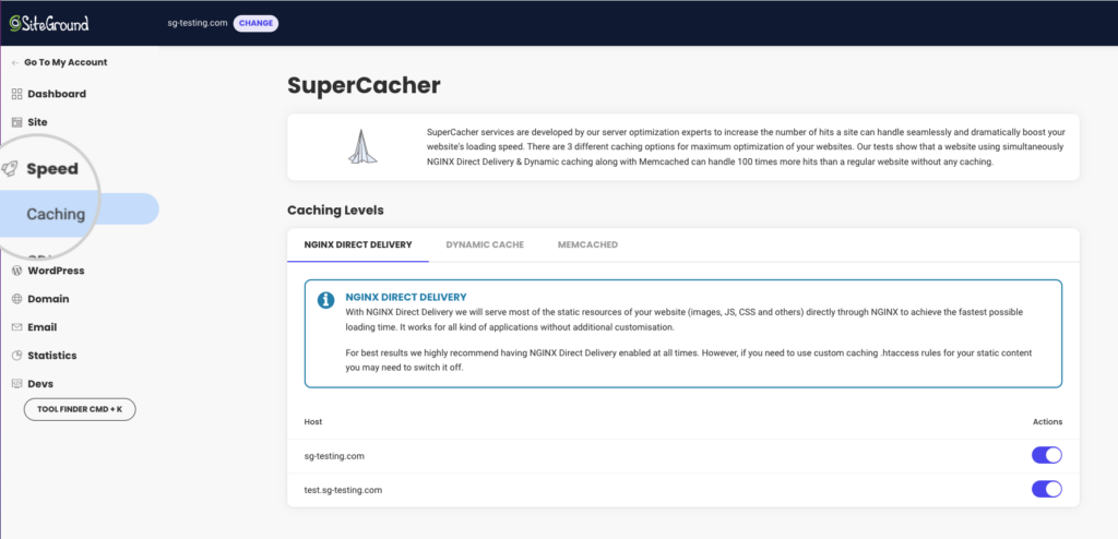 How to speed up a WordPress site by clearing server-side cache.